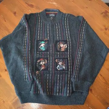 DOG HUNTING 개 자수 니트 스웨터 L