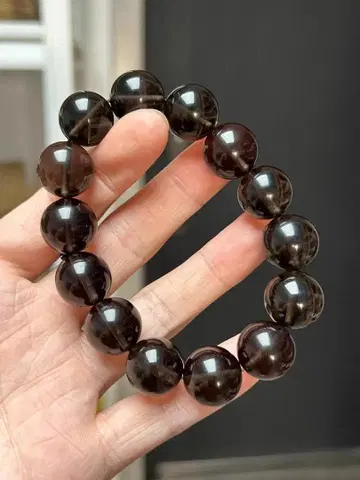 스모키 쿼츠 비즈 팔찌