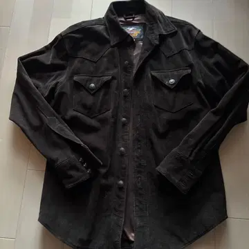 Harley Davidson 스웨이드 긴팔 셔츠 L 사이즈 브라운