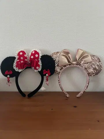 디즈니 미니 머리띠 2개 세트 / 귀찌 스팽글