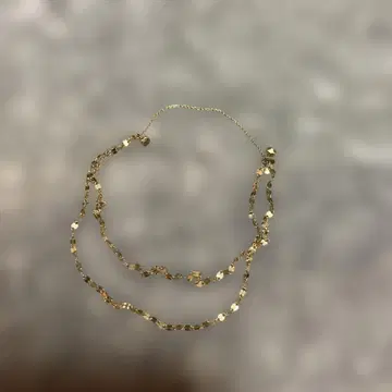 K10 골드 페탈 체인 이중 팔찌