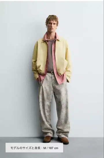 ZARA 릴랙스핏 애브스트랙트 패턴 팬츠