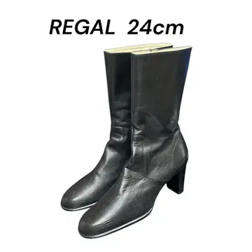 REGAL 리걸 미들 부츠 사이드 지퍼 블랙 24cm