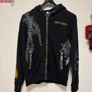 카라쿠리 타마시이 긴팔 자켓 일본풍 패턴 M 사이즈