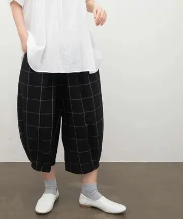 린넨 코튼 면 린넨 평직 벌룬 팬츠 SK4040255