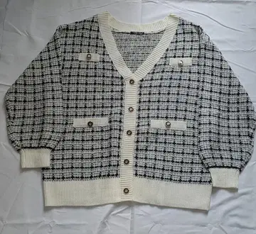 체크 무늬 니트 가디건 노브랜드 한국