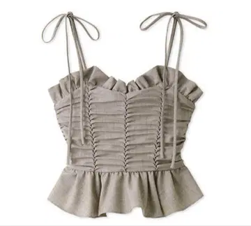 SNIDEL Sustainable 개더 디자인 뷔스티에 베이지