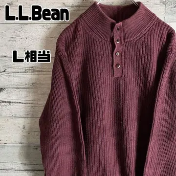 엘엘빈 하프 버튼 코튼 리브 니트 두꺼운 원단 남성용 L 상당