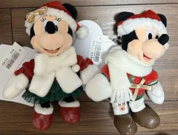 새상품 디즈니 리조트 미키 미니 인형 배지 세트 크리스마스 2025