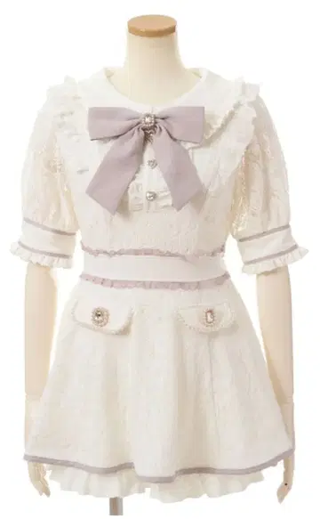 LIZLISA 레이스 셋업 화이트