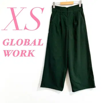 GLOBAL WORK 글로벌 워크 XS 그린 테이퍼드 팬츠