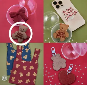 젤라또피케 헤어 클립 테디베어 곰