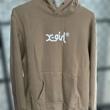 x-girl 브라운 후드 후드티