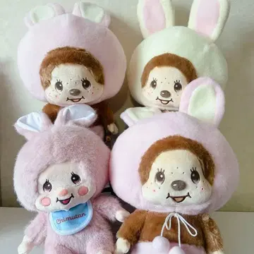 몬치치 토끼 치무탄 봉제 인형 4개 세트 묶음 판매
