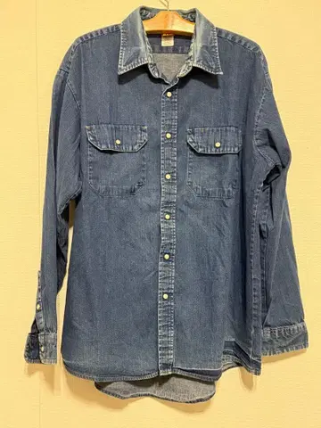 BIG BEN 웨스턴 다크 블루 데님 셔츠 빅 사이즈 XL