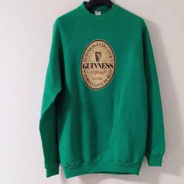 80년대 GUINNESS  M 그린 맨투맨 래글런 구제 의류