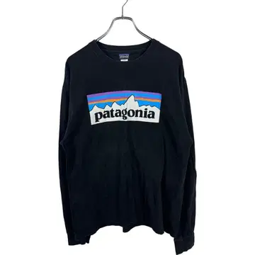파타고니아 남성용 블랙 긴팔 t셔츠 롱티 Patagonia M