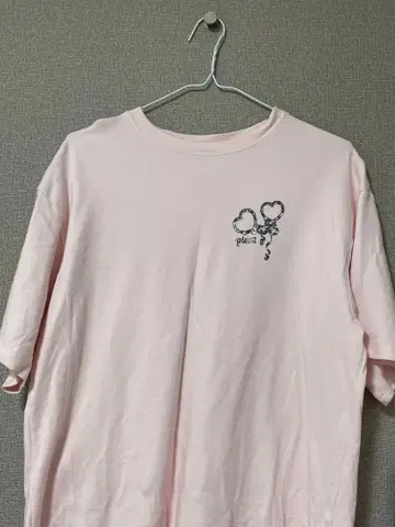 pium 핑크 롱 T셔츠
