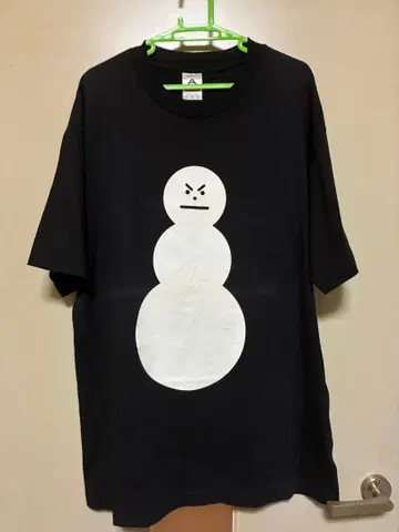 사이즈 L 레어 SNOWMAN 랩 T셔츠