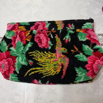 FEILER 꽃무늬 자수 클러치 파우치