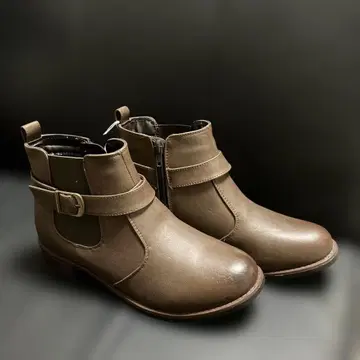 브라운 사이드 고어 부츠 백 지퍼 포함 L 사이즈