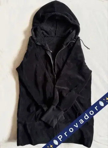 [ 새상품급 ] 린넨 프로바돌 마쉬멜로우 롱 후드티 블랙 LL