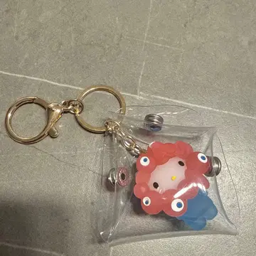 오사카 간사이 만박 산리오 입체 마스코트 클리어 컬러 키링 키티