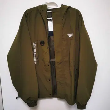 [ 새상품,택 포함 ] Reebok 스몰베 나일론 후드티 M 카키