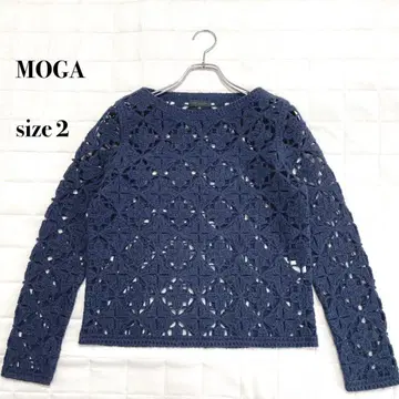 MOGA 네이비 레이스 니트 사이즈 2