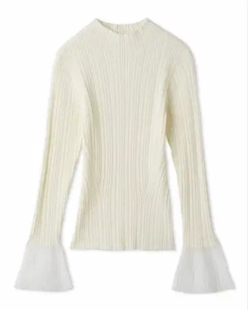 릴리 브라운 시어 슬리브 리브 니트탑 완판템