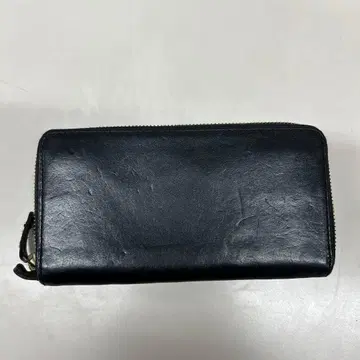 블랙 가죽 장지갑