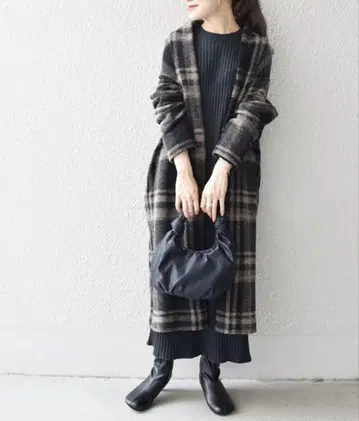 SHIPS <손세탁 가능> 이탈리아 체크 롱 겉옷