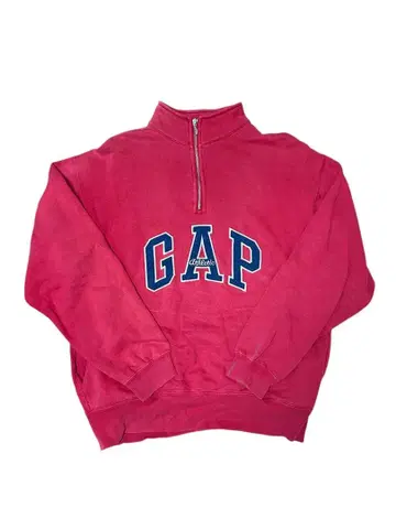 GAP 갭 올드갭 90년대 레드 하프 지퍼 맨투맨