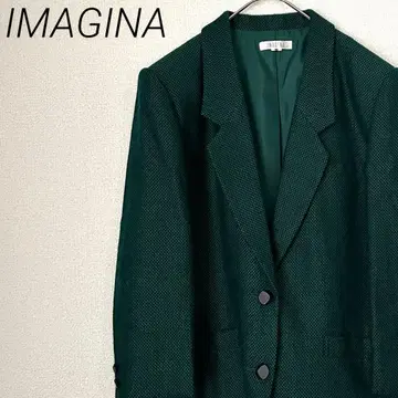 IMAGINA 테일러드 자켓 모 100% 포켓 부착 루즈핏
