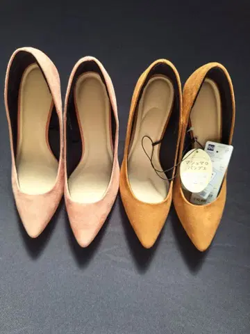 GU 마쉬멜로우 펌프스 핑크, 베이지, 브라운 베이지 2켤레 세트