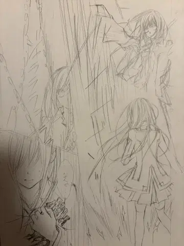 뱀파이어 기사 친필 원고 하채 히노 마츠리