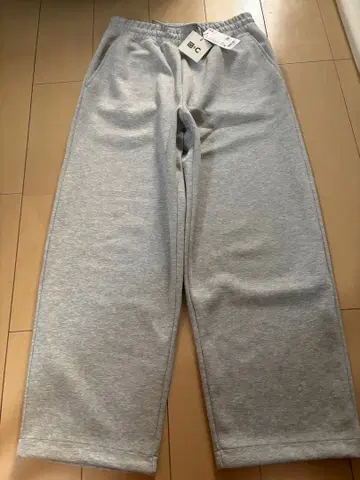 택 포함 새상품 UNIQLO 맨투맨 와이드 팬츠 M 그레이
