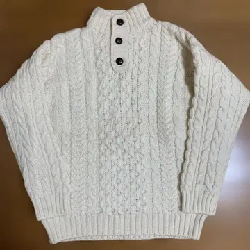 L.L.Bean 엘엘빈 아란 니트 스웨터 아일랜드제 L-R