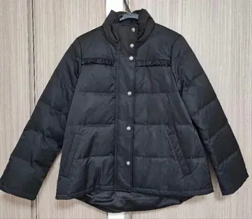 케이트 스페이드 다운 페더 프릴 코트 블랙 여성용 S