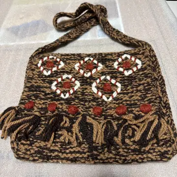 브라운 니트 백