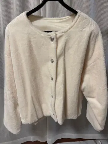 아이보리 플리스 자켓 M