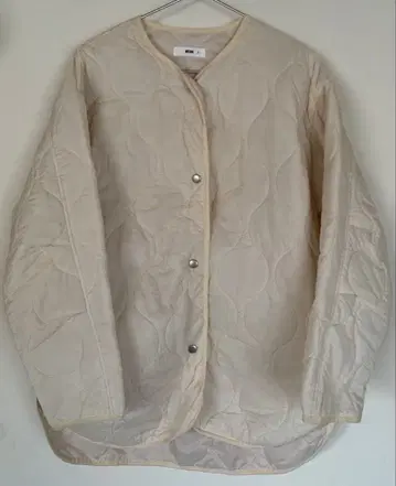 WEGO 크림색 퀼팅 자켓