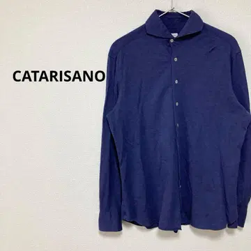 카타리자노 남성용 긴팔 캐주얼 셔츠 네이비 면 100% 이탈리아제