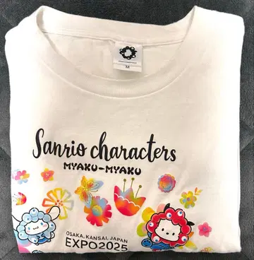 만박 미야쿠미야쿠 산리오 콜라보 화이트 T셔츠 M EXPO2025 공식