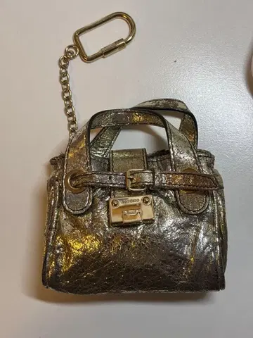 지미추 메탈릭 골드 미니 백 모양 참