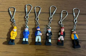 바다의 캐릭터 키 홀더 6개 세트