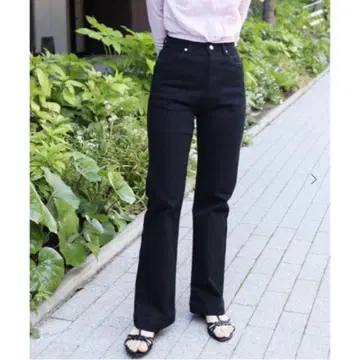 edit for lulu abc 플레어 데님 블랙 사이즈 36