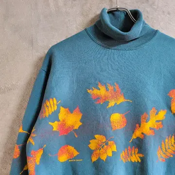 90년대 미국제 단풍 터틀넥 맨투맨 빈티지