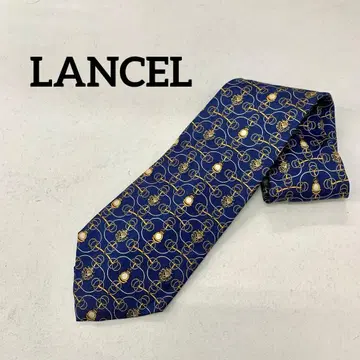 LANCEL PARIS 실크 넥타이 네이비