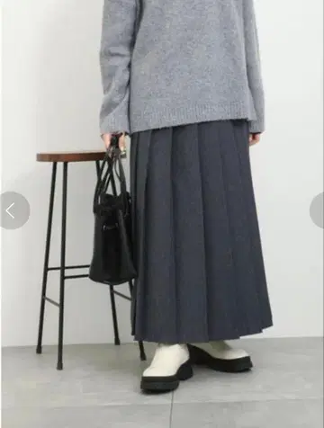 프론트 플리츠 스커트